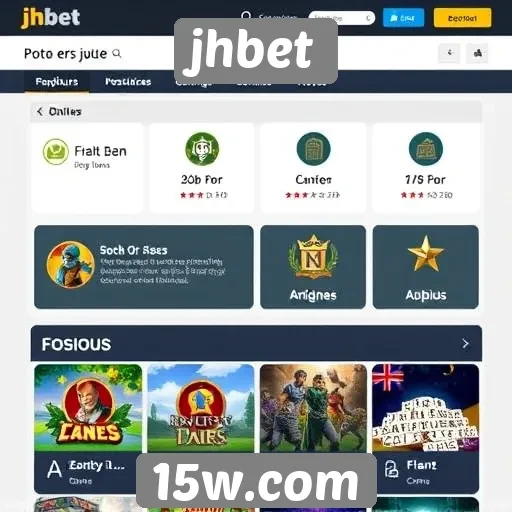Análise das funcionalidades do site de jogos jhbet